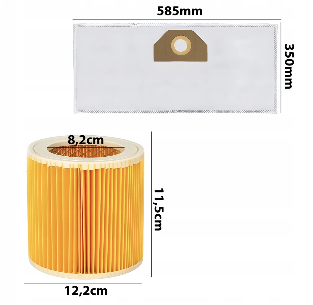 10x Dulkių siurblio maišeliai FilterMaster su oro filtru, 10 vnt.