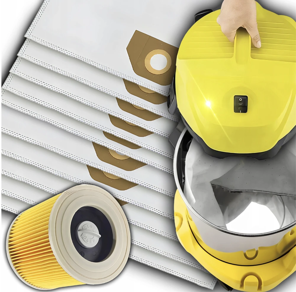 Optimum Dulkių siurblio maišeliai Karcher WD 3 WD3 WD2 WD 6 SE 4001 V17, 10vnt.