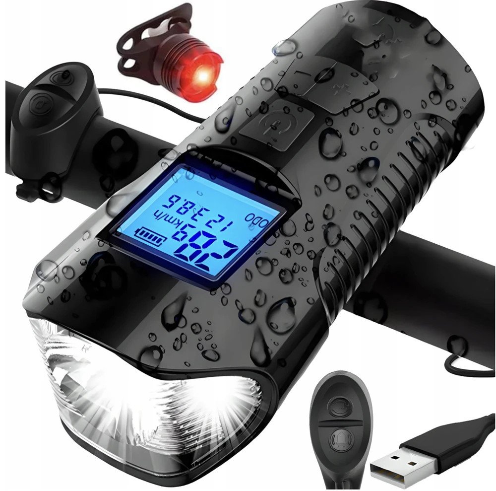 Retoo Dviračio LED žibintas LightPro 5in1, 300 ml