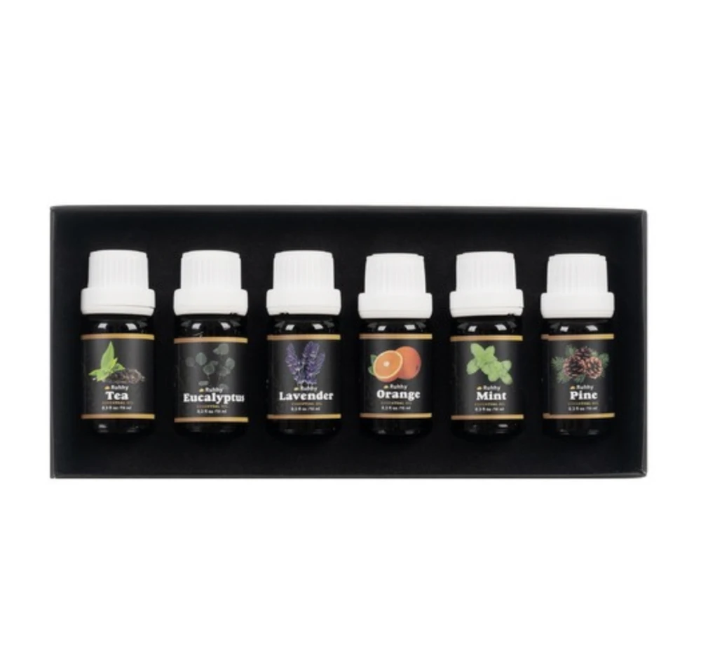 Drėkintuvas Kvapieji aliejai - 6 vnt. rinkinys, 10 ml, Ruhhy 21939