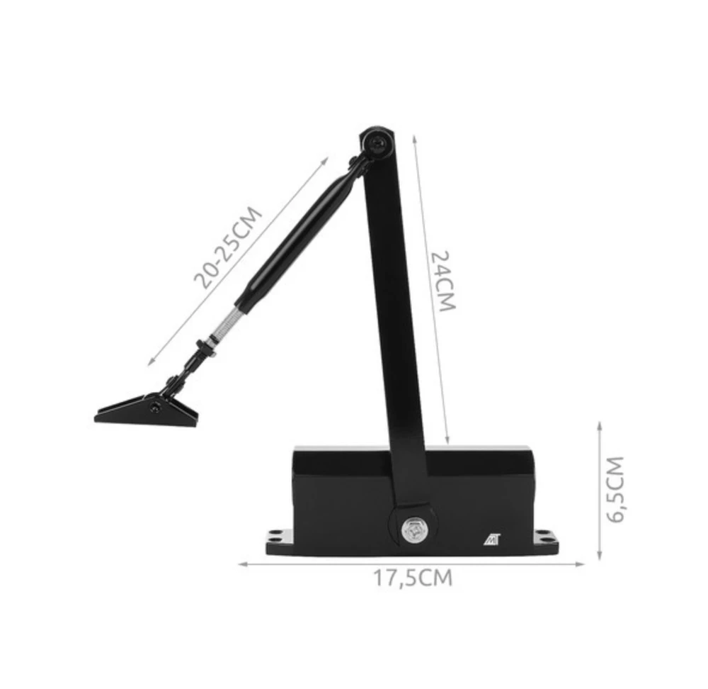 Door closer juodas 40-60kg Malatec 23598