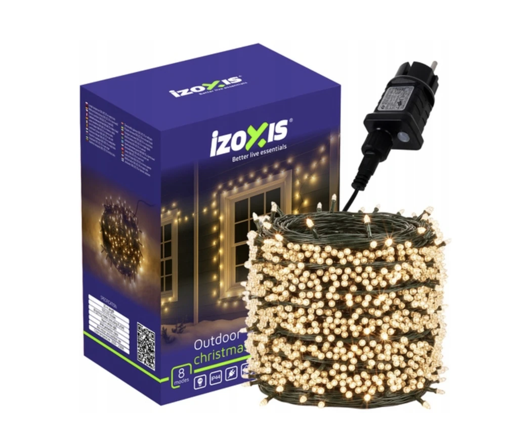 Lauko šviestuvai 500LED 35m baltas Izoxis 24898