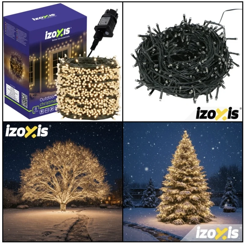 Lauko šviestuvai 500LED 35m baltas Izoxis 24898