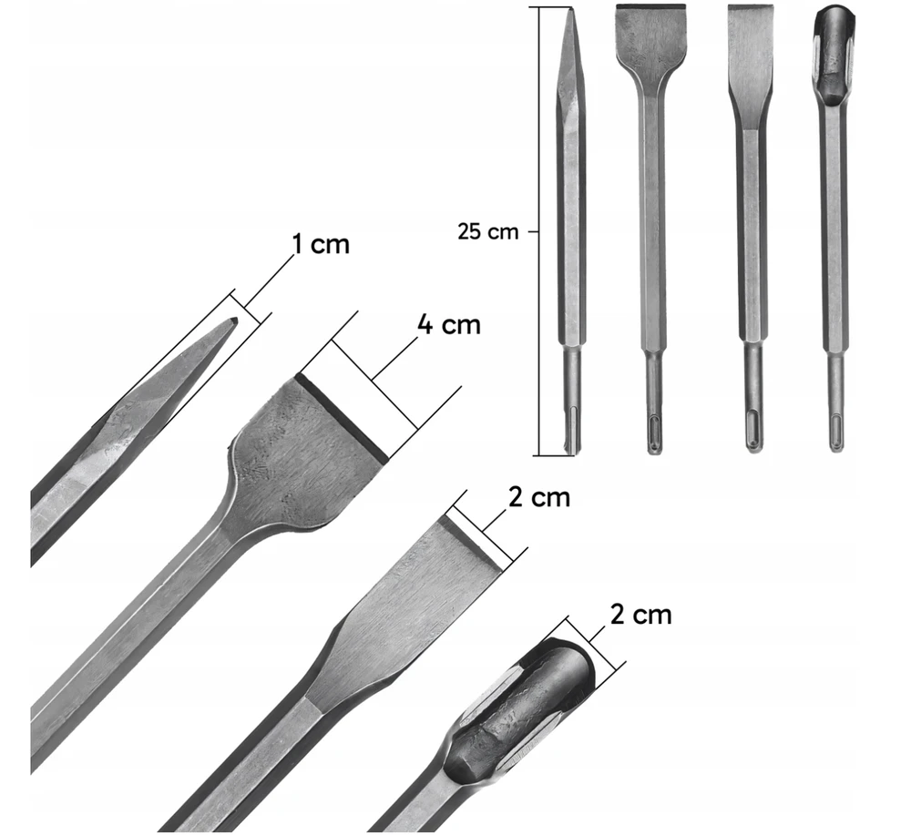 Zestaw Kaltų rinkinys HandyTools, 4 vnt.