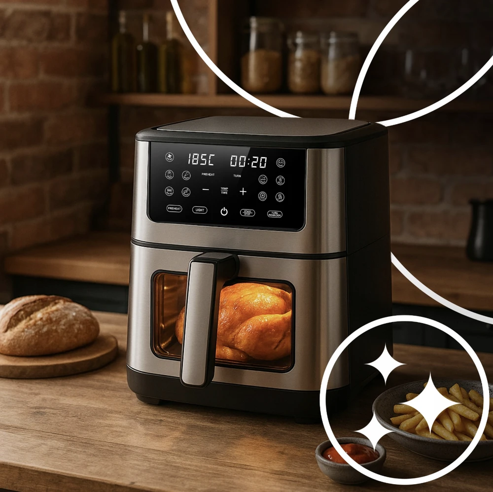 Retoo Karšto oro gruzdintuvė AirChef, 8L