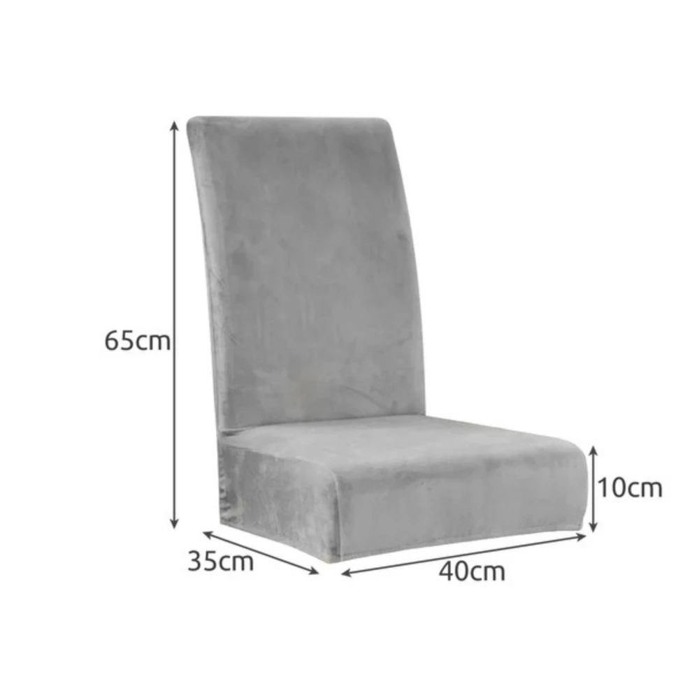 Kėdės užvalkalas - pilka velvet Ruhhy 22979