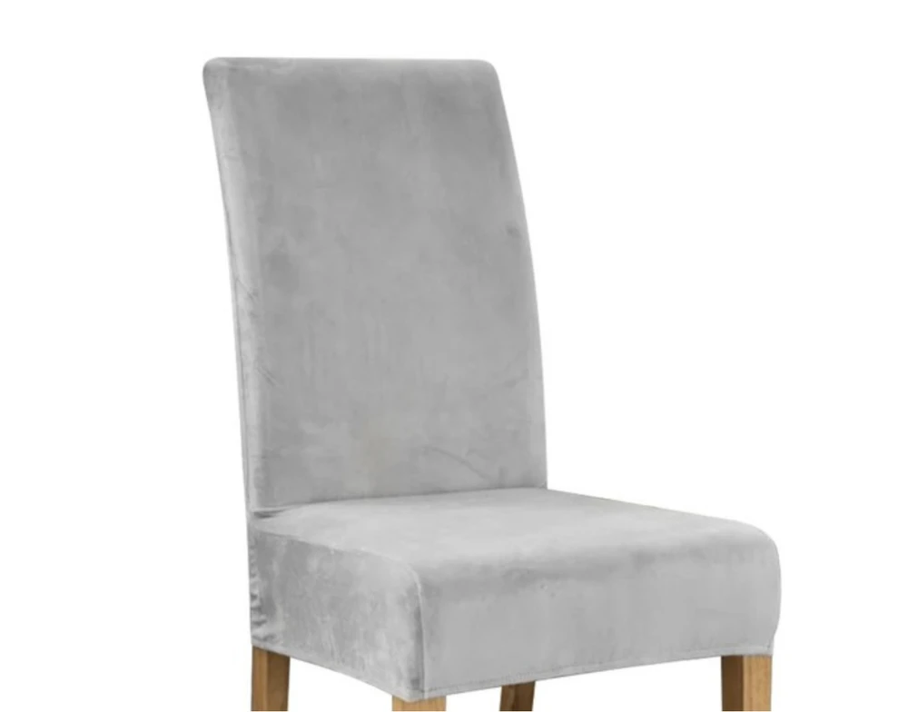 Kėdės užvalkalas - pilka velvet Ruhhy 22979
