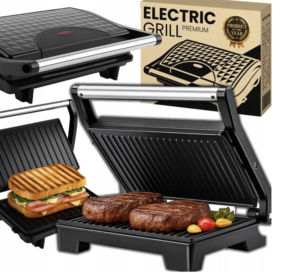 Kontaktowy Kontaktinis elektrinis grilis E345, 750W