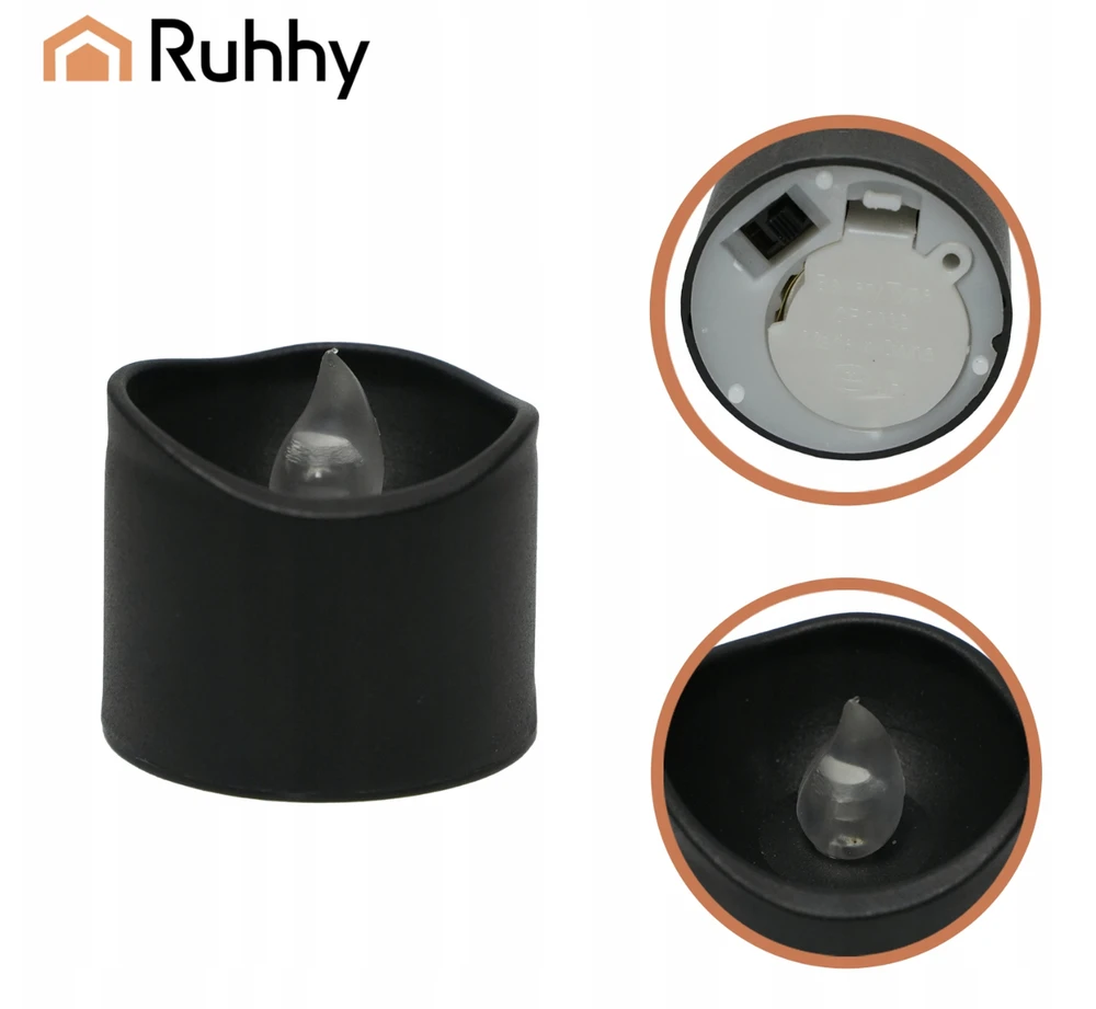 LED žvakės 12 vnt. 3,6 cm Ruhhy 26128