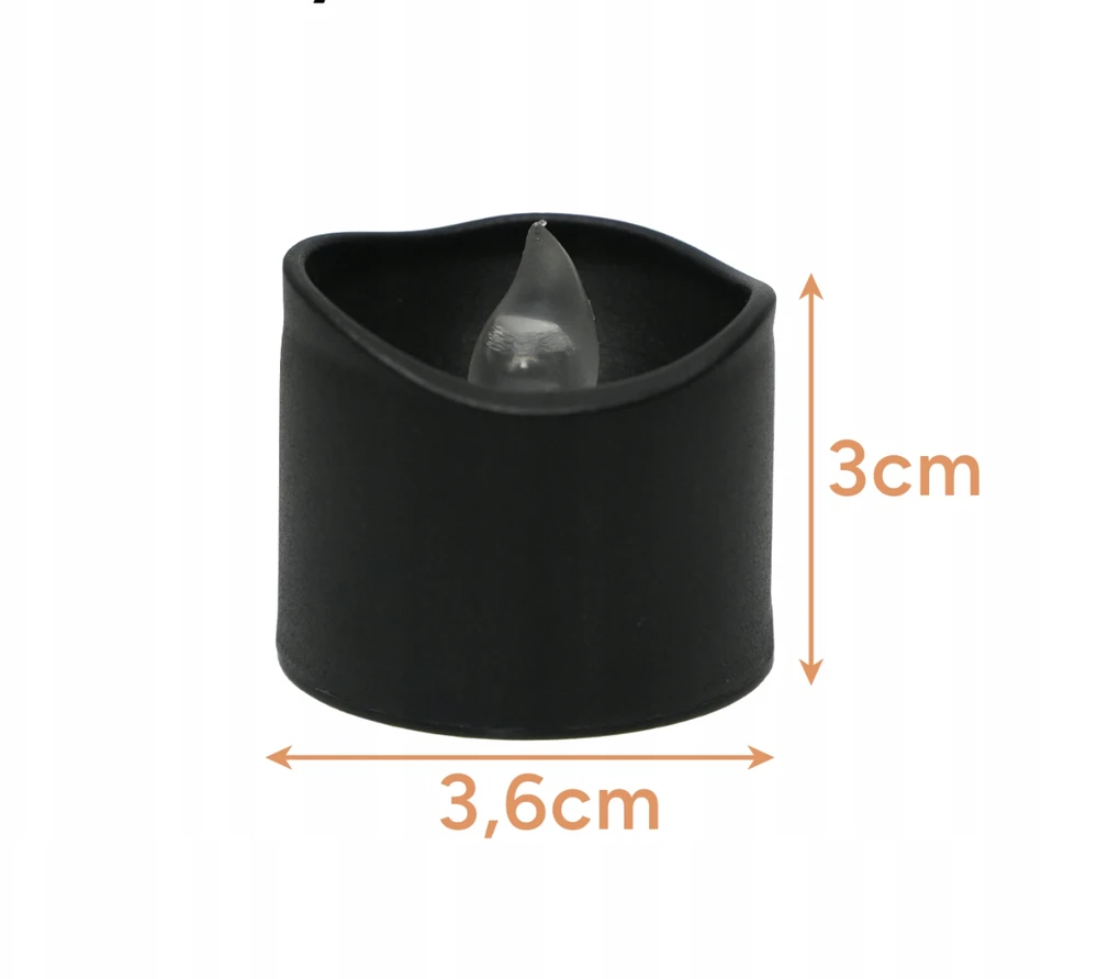 LED žvakės 12 vnt. 3,6 cm Ruhhy 26128