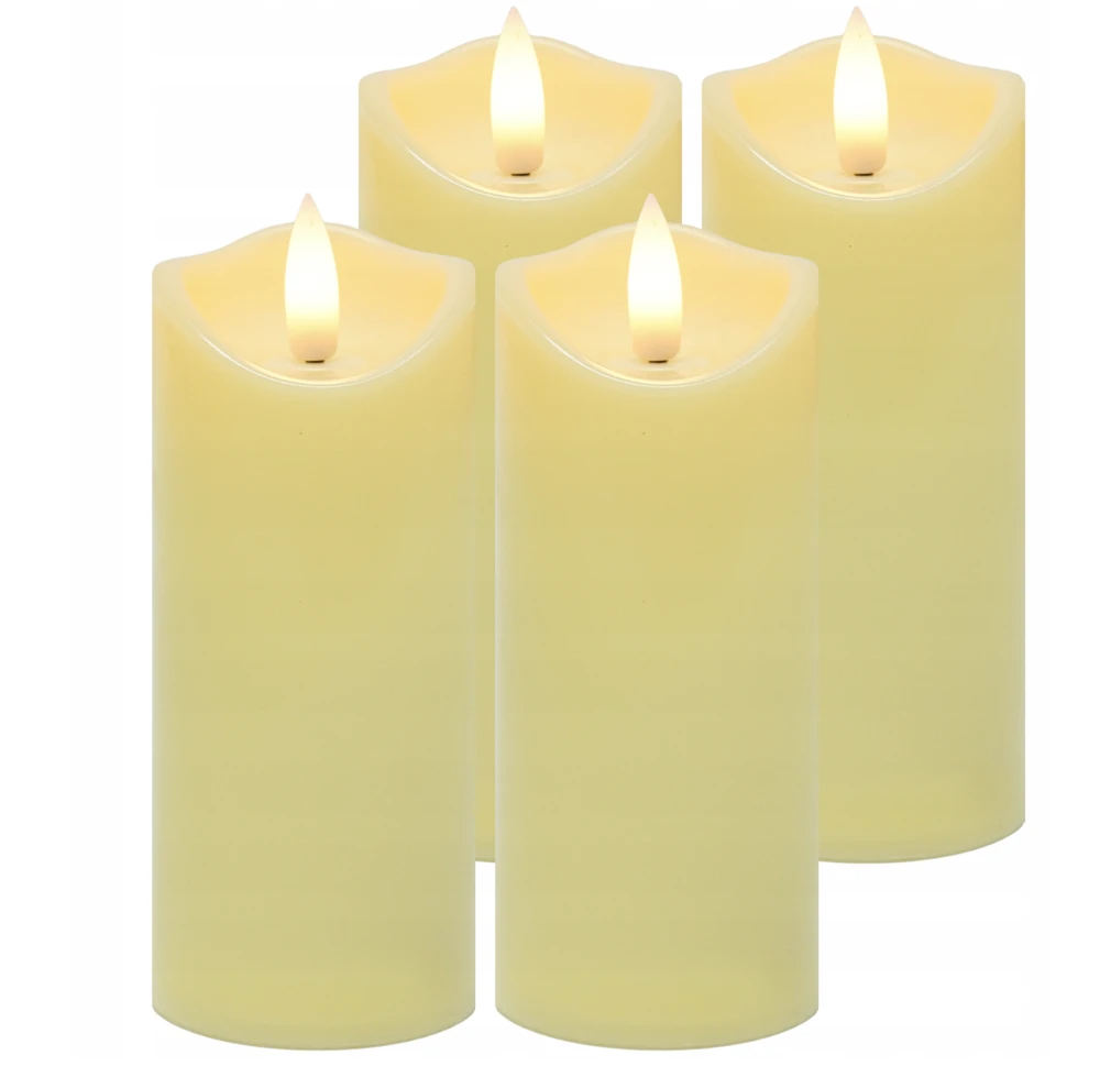 LED žvakės Ruhhy 12,5x5 cm, 4 vnt., IP20 apsauga