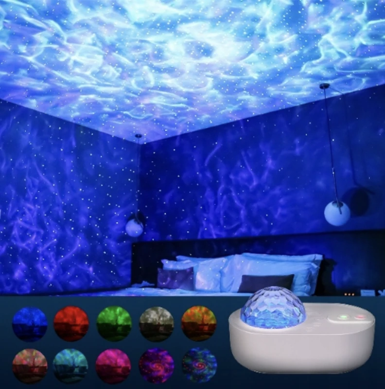 Lampka Naktinė lempa žvaigždžių projektorius SkyDream 2in1, 10 spalvų Active