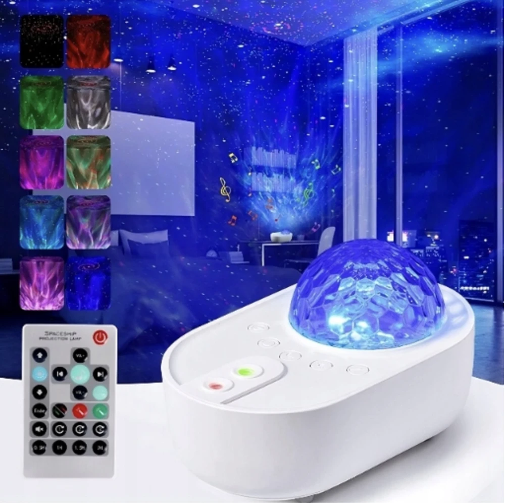 Lampka Naktinė lempa žvaigždžių projektorius SkyDream 2in1, 10 spalvų Active