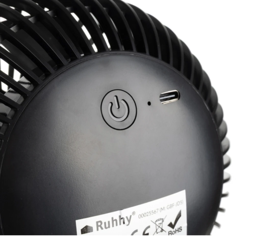 Ventiliatorius Juodas cordless fan Ruhhy 25567