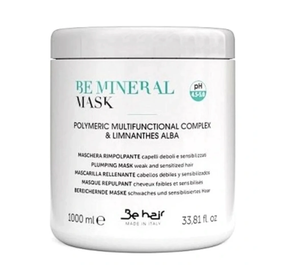 Be Hair BE MINERAL kaukė silpniems, ploniems plaukams, 1000 ml