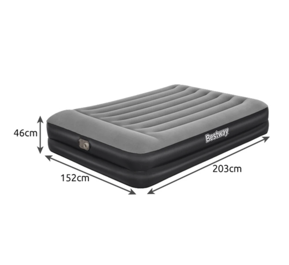 Bestway® Tritech Airbed Queen pripučiamas čiužinys su integruotu AC siurbliu 203x152x46 cm