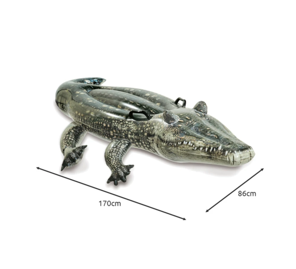 Intex Ride Ant plaukimo lentos Realistinis Gator Amžius 3+, 170 x 86 cm