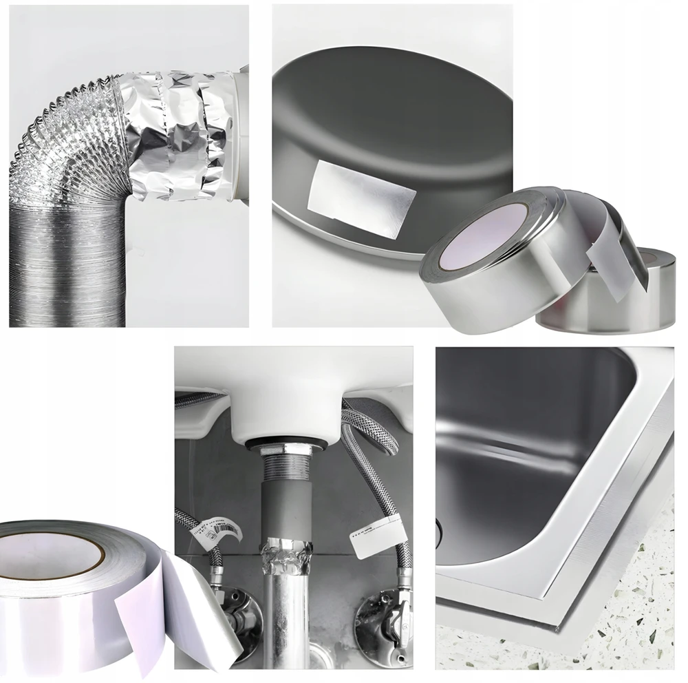 Retoo Remontinė juosta SilverFix, atspari vandeniui, 40m x 48mm