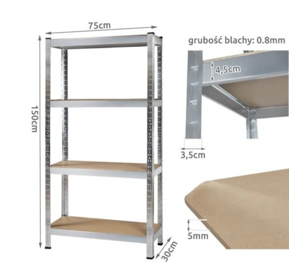 Malatec Sandėliavimo lentyna 150x75x30