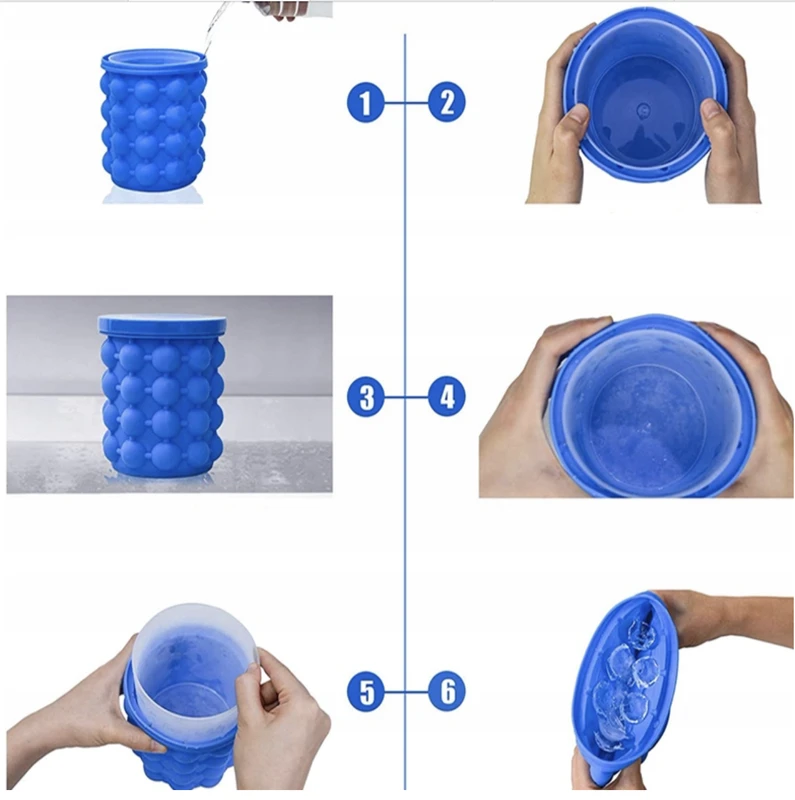 Kubek Silikoninis ledo kubelių gamintojas ChillMold, 2-in-1