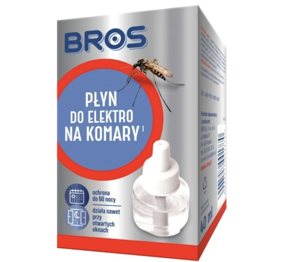 Skystis insekticidiniam elektrofumigatoriui Bros, 40 ml, 5 vnt.