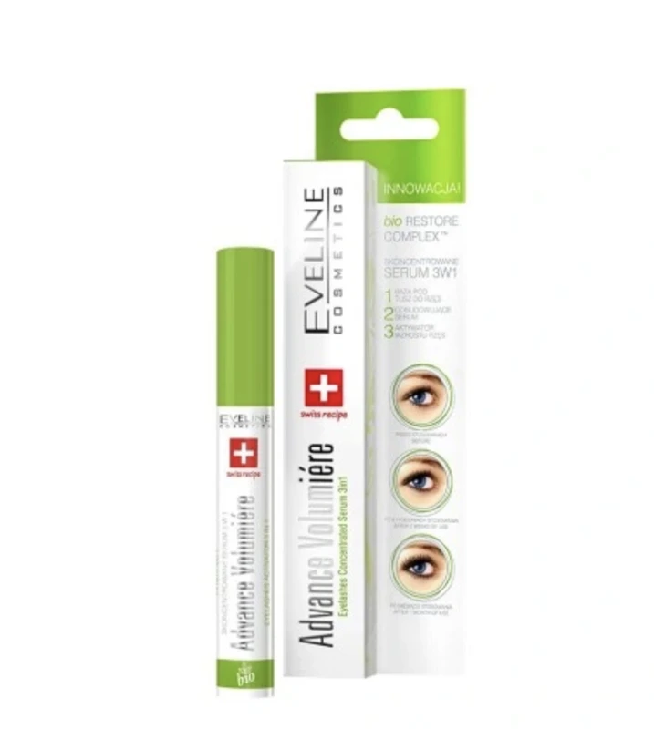 Eveline Cosmetics Eveline Advance Volumiere 3in1 - Blakstienos koncentruotas serumas, 10 ml