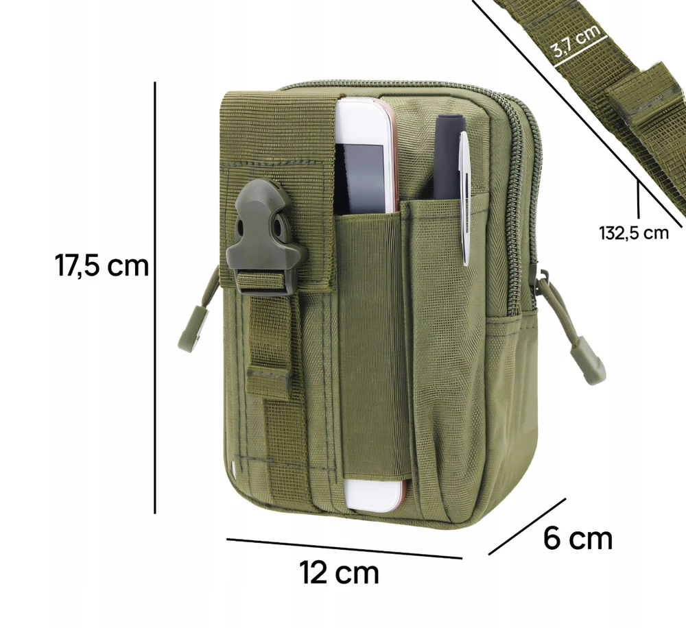 Nerka Taktinė juosmens rankinė CombatGear, 17.5x12x6 cm