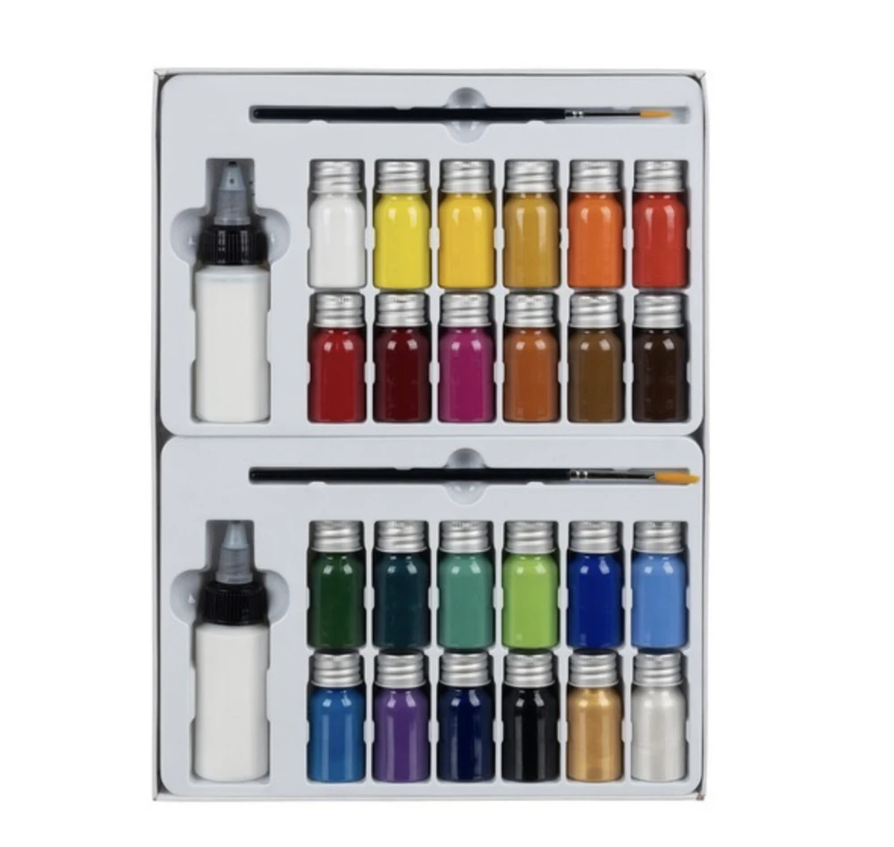 Fabric paints - 24 pcs. 300ml Maaleo 22948