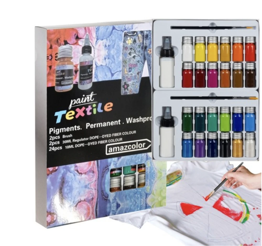 Fabric paints - 24 pcs. 300ml Maaleo 22948