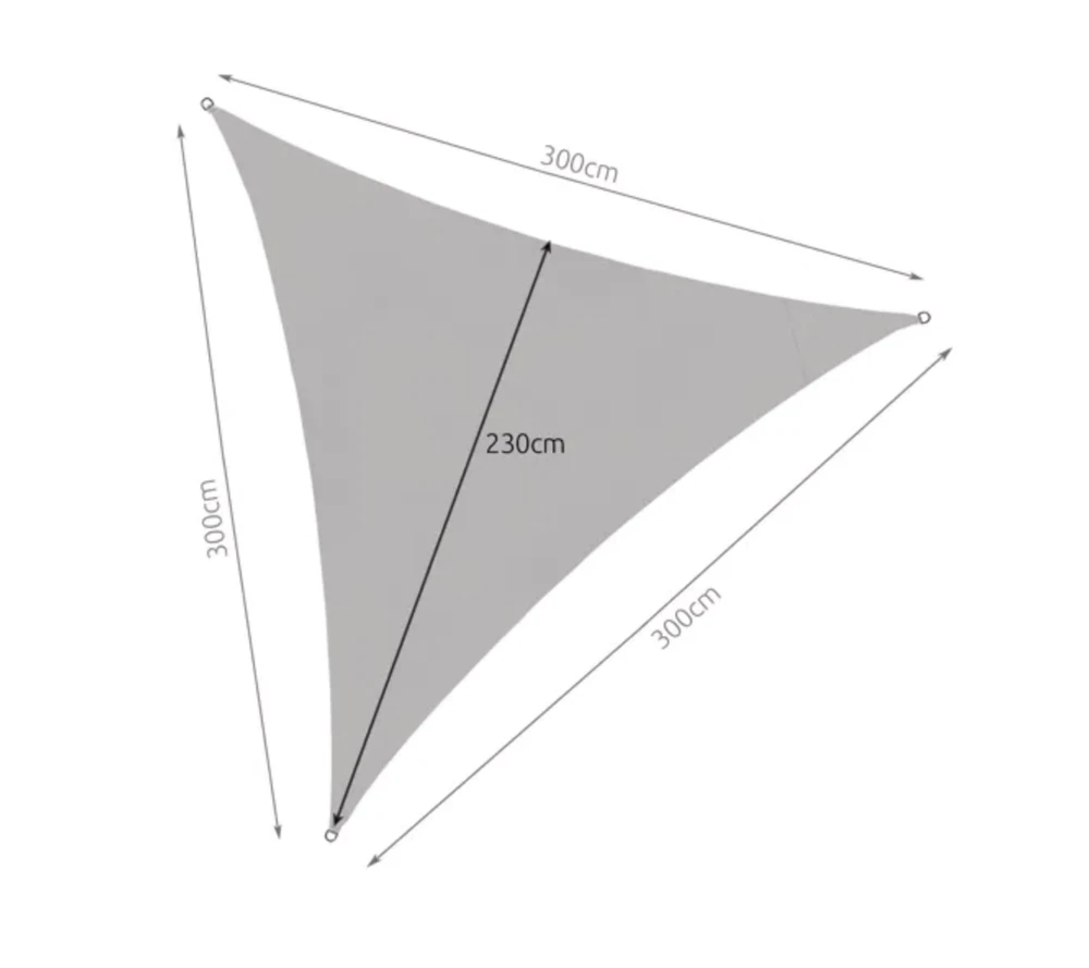 Sunshade sail 3x3x3m pilka Gardlov 23147