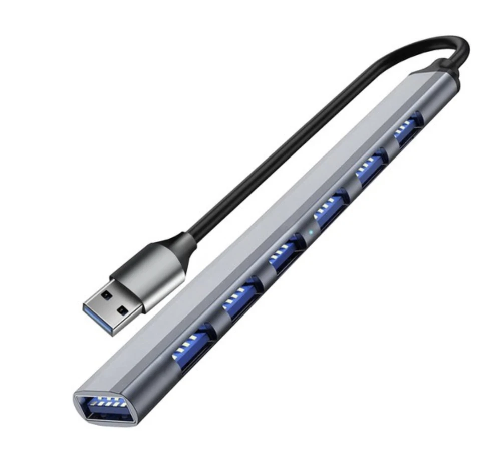 Iso Trade HUB USB- 1 port 3.2 + 6 jungtys 2.0 Izoxis 24374
