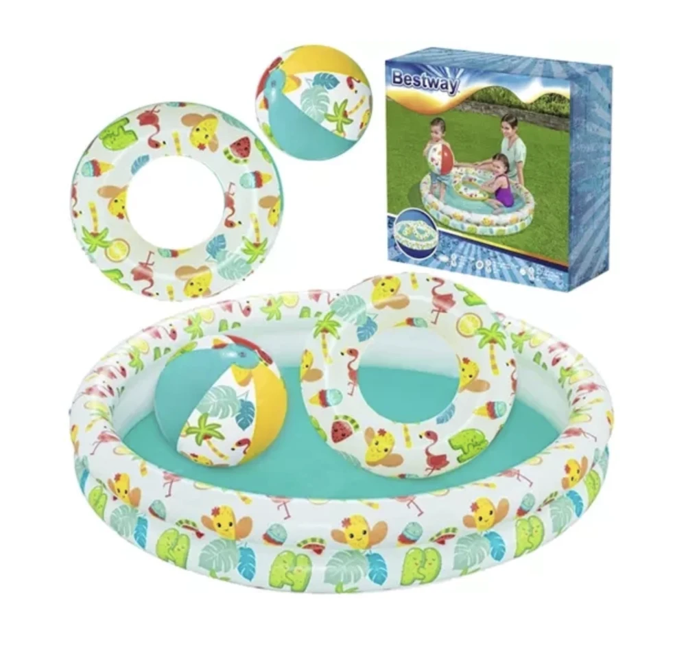 BESTWAY pripučiamas baseino rinkinys vaikams Play Pool , 1.22m x 0.20m, 51124