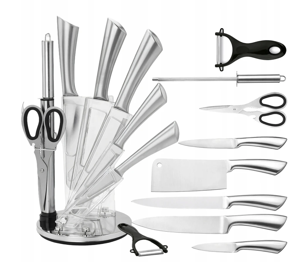 Retoo Virtuvės peilių rinkinys ChefPrecision, 5 nerūdijančio plieno ašmenys