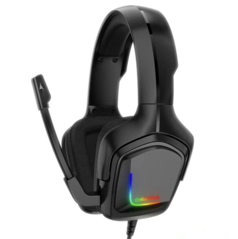 Onikuma Ausinės žaidimams K20 RGB, Juodos