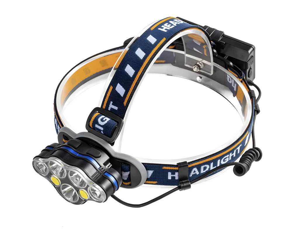 Latarka, Žibintuvėlis ant galvos LumoBeam, 8 LED + COB