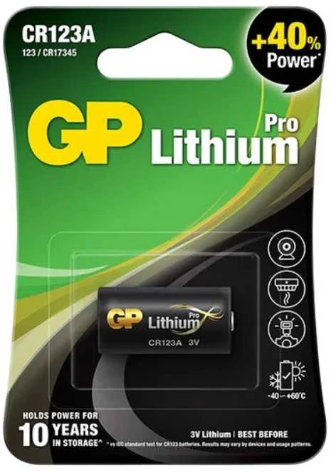  GP Baterija Lithium CR123A - Single-use battery - CR123A - Lithium - 3 V - 1 pc(s) - Juodas