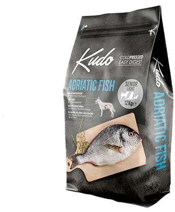 Danube Petfoods Kudo Adriatic žuvis Senior Light sausas maistas vyresniems šunims, 12 kg