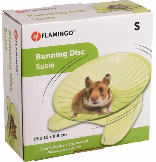 Falmingo Flamingo - bėgimo diskas plastikinėje dėžutėje žiurkėnams ir pelėms - S