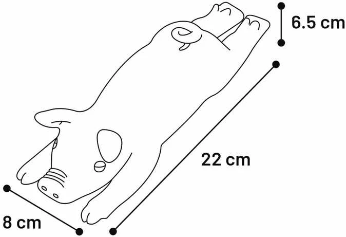 Flamingo latekso šunų žaislas kiaulytė 22cm