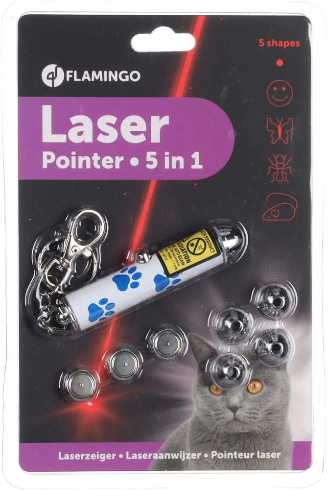 Žaislas katei Flamingo LASER, mėlynas/baltas