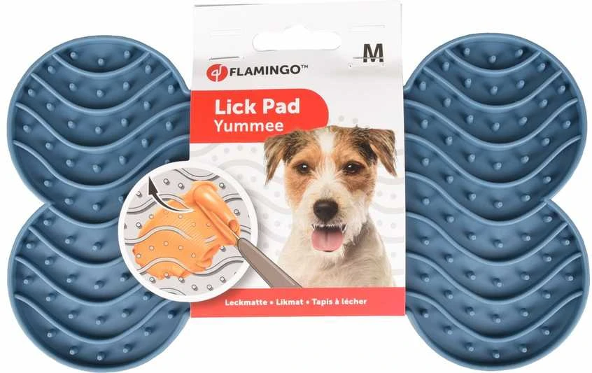 Dubenėlis maitinimui Flamingo Lick Pad Petrol M, 0.300 l