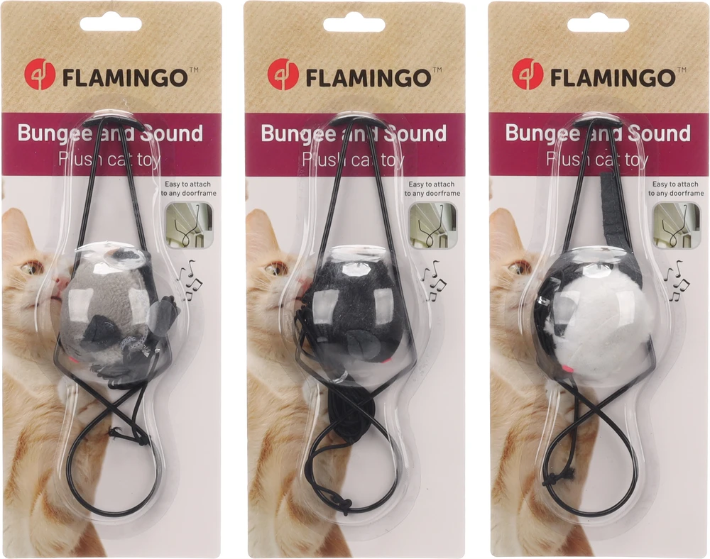 Žaislas katei Flamingo Bungee pelė