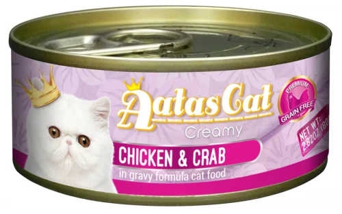 Aatas Cat Creamy vištiena&Crab konservas katėms 80g