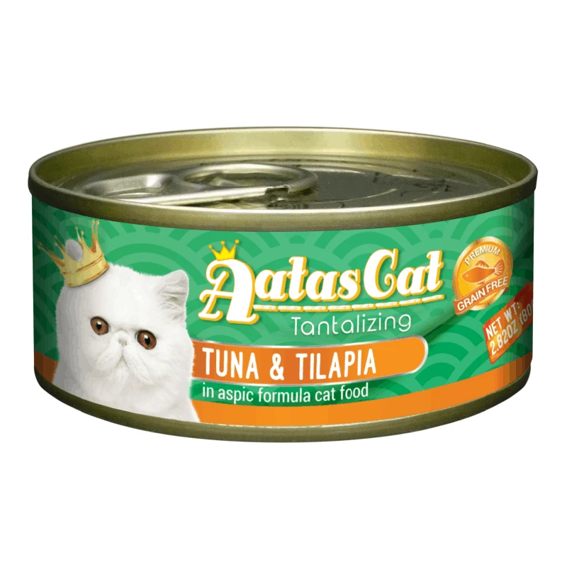 Global Aatas Cat Tantalizing Tuna&Tilapia konservai katėms skard. 80g