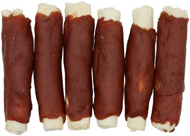 HiBrand Sp. z o.o. Bubu Pets triušio mėsa ant storos žaliavinės odos lazdelės 15cm 500g