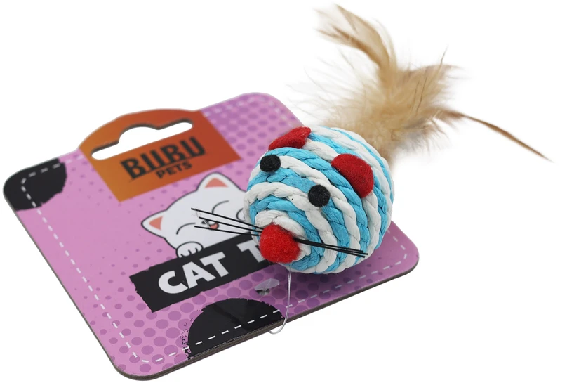 HiBrand Sp. z o.o. Bubu Pets virvelinis kamuoliukas su plunksna 7 cm 1 vnt. (asorti)