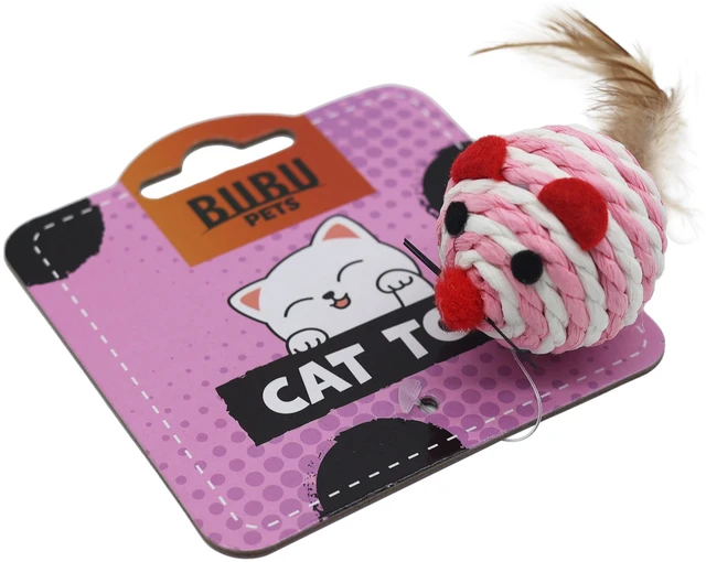 HiBrand Sp. z o.o. Bubu Pets virvelinis kamuoliukas su plunksna 7 cm 1 vnt. (asorti)