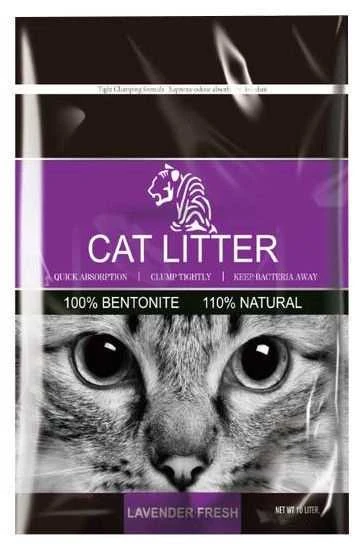 Hiina Tiger Pet bentonitinis kraikas levandų kvapo 5L 4kg