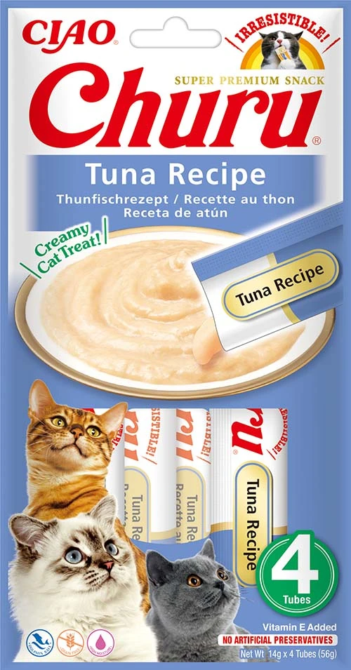 Kačių Skanėstai - Inaba Churu Tuno Receptas 4x14 g
