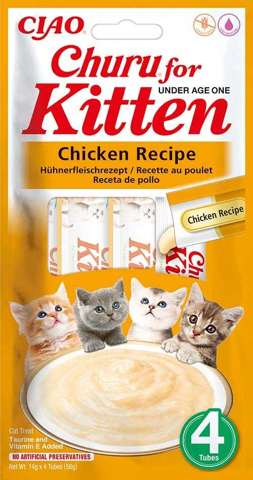 INABA Churu Kitten Chicken - skanėstas katėms - 4x14 g